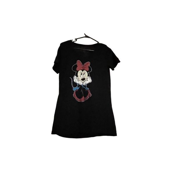 Disney Minnie Mouse distressed sized small (S) black Tshirt - Picture 1 of 3
